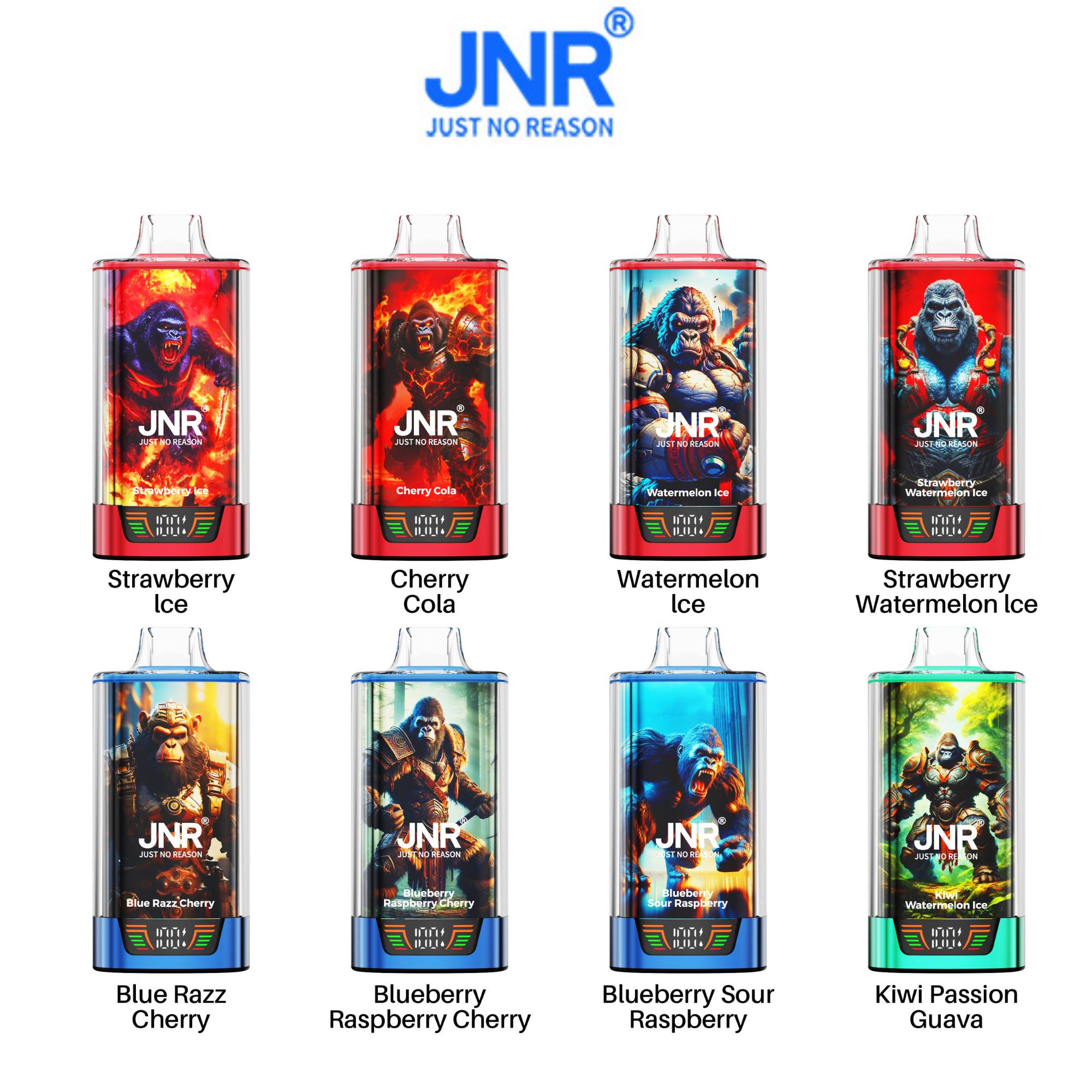 JNR – RageGorilla 55K – Wegwerp Vape / Disposable – 2% Nicotine - Afbeelding 3